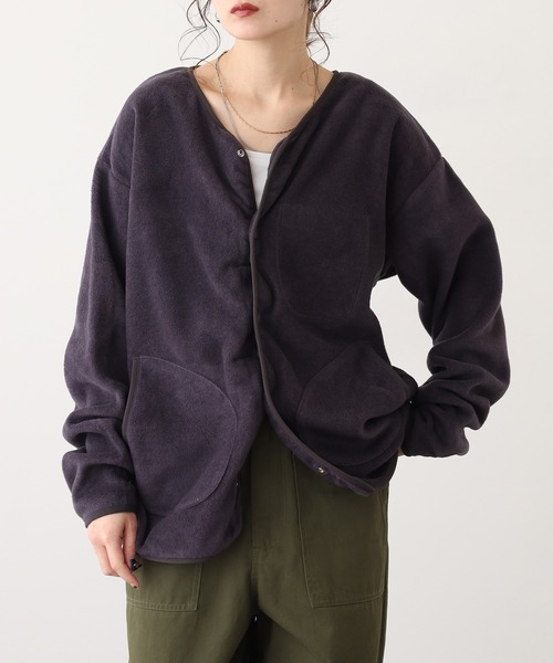 OMNES（オムネス） カーディガン ふわふわフリースカーディガン長袖