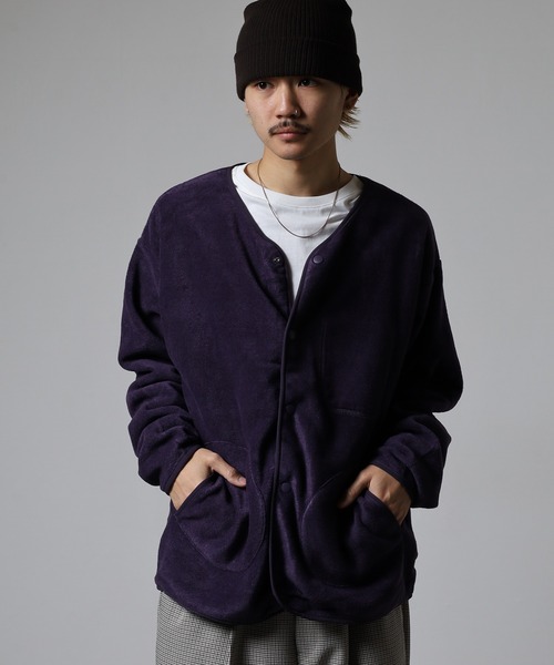 OMNES（オムネス） カーディガン ふわふわフリースカーディガン長袖