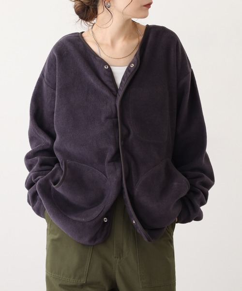 OMNES（オムネス） カーディガン ふわふわフリースカーディガン長袖