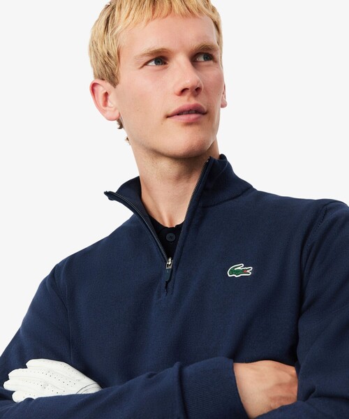 LACOSTE（ラコステ） セーター ニット 防風 ウールブレンドハーフ