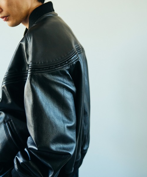 ブルゾン アウター TOWNCRAFT / タウンクラフト LEATHER DERBY JACKET レザー ダービージャケット シープレザーの画像