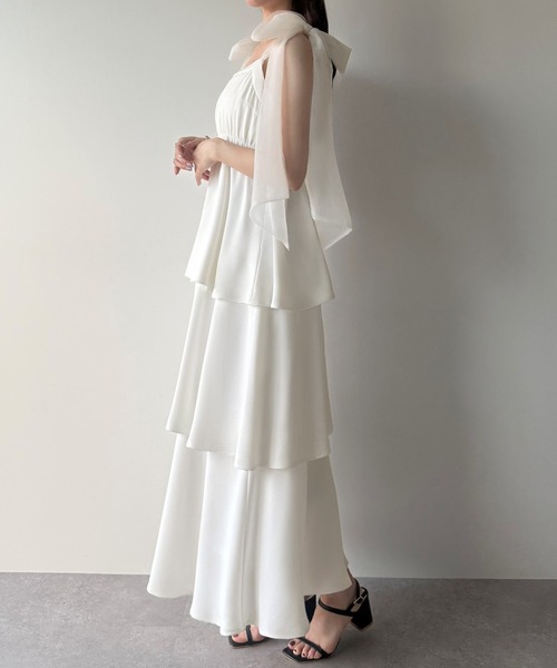 「mipiarl」 キャミソールワンピース SMALL チャコール レディース_画像3