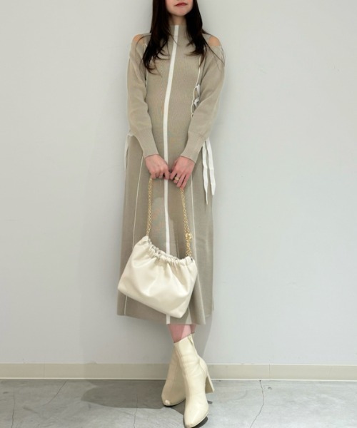 SNIDEL（スナイデル） ニットワンピース FREE グレー レディース