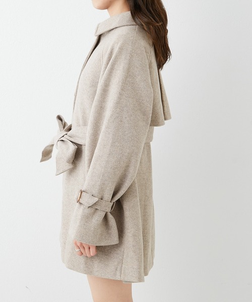 「OLIVE des OLIVE」 ステンカラーコート FREE チャコールグレー レディース_画像2