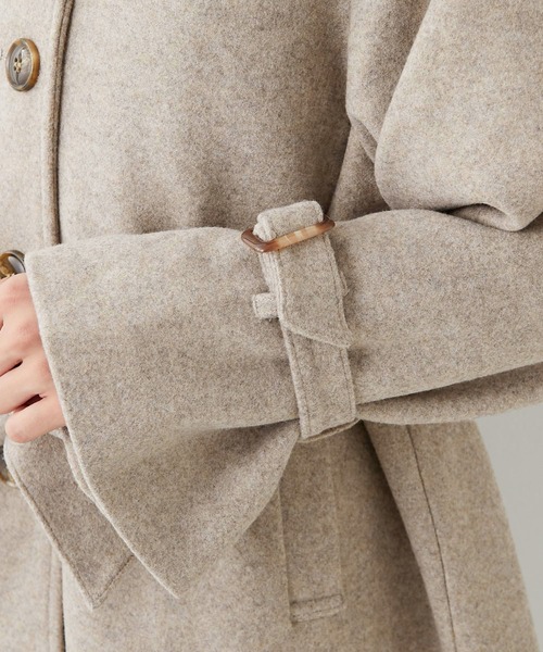 「OLIVE des OLIVE」 ステンカラーコート FREE チャコールグレー レディース_画像6