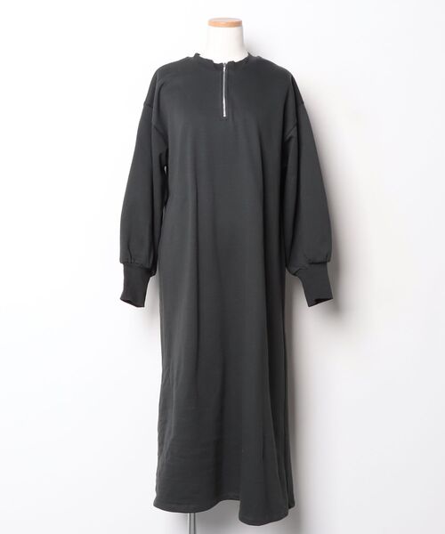 「BEAMS HEART」 長袖ワンピース - グレー レディース_画像3