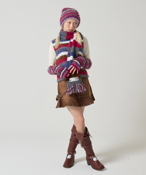 「TINA：JOJUN」 ニットベスト M ブラウン レディース_画像5