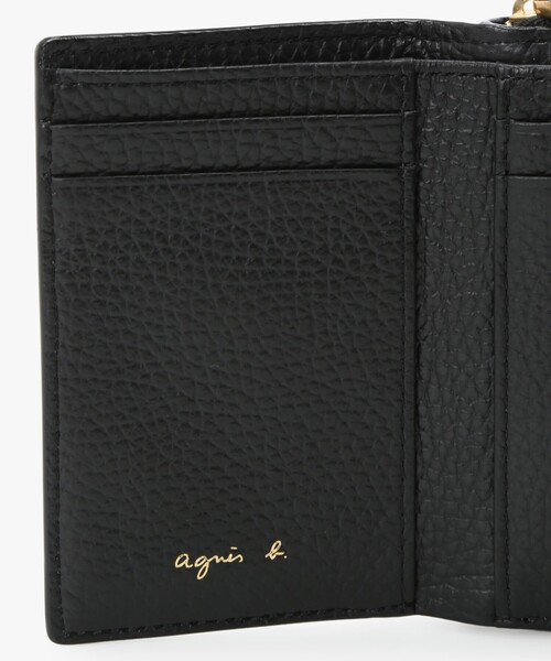 agnes b.（アニエスベー） 財布 レザー 三つ折り ミニ ウォレット ”The