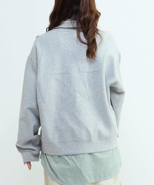 CONVERSE TOKYO トレーナー スウェット BACK STAR HALF-ZIP LOGO SWEAT