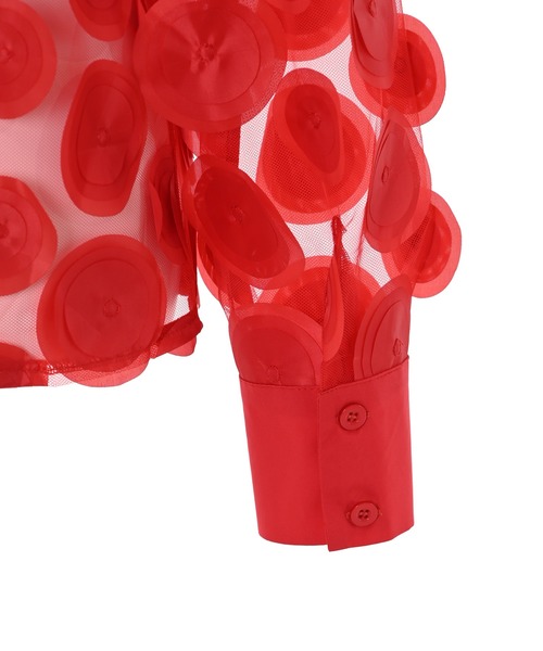 「Narcissus」 長袖シャツ FREE レッド レディース_画像5