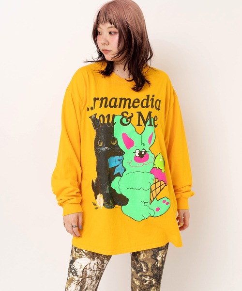 RNA（アールエヌエー） tシャツ M2618 キャット＆ラビットロンT
