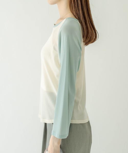 「mystic」 7分袖カットソー FREE ブルー レディース_画像2