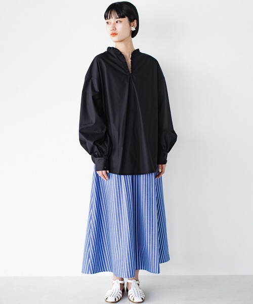 「haco!」 長袖ブラウス LARGE ブラック レディース_画像3
