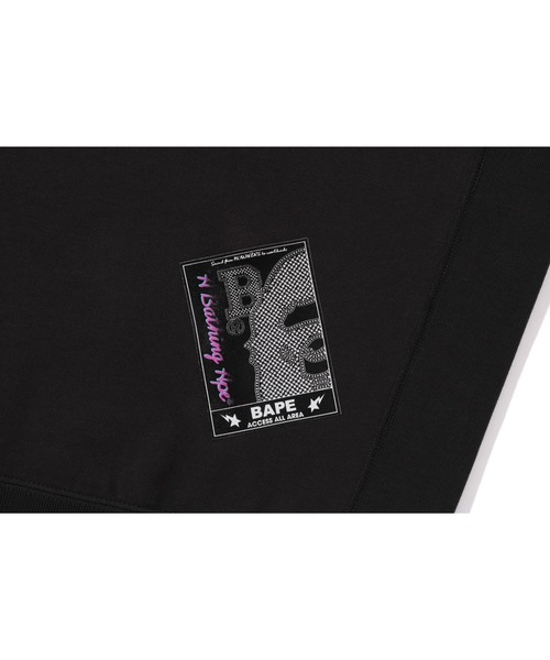 「Mr. BATHING APE」 プルオーバーパーカー MEDIUM ブラック メンズ_画像8