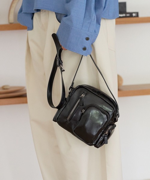 PBLIM ショルダーバッグ バッグ 「UNISEX/8個ポケットで収納可能」8