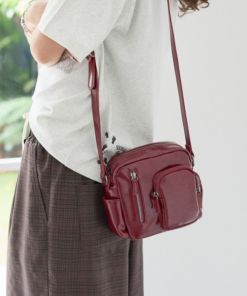 PBLIM ショルダーバッグ バッグ 「UNISEX/8個ポケットで収納可能」8