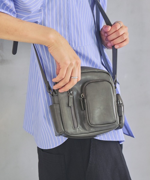 PBLIM ショルダーバッグ バッグ 「UNISEX/8個ポケットで収納可能」8
