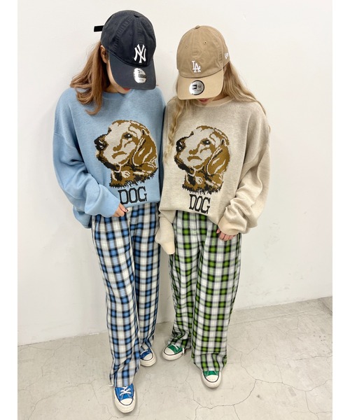 「WC」 長袖ニット FREE ブルー レディース_画像7
