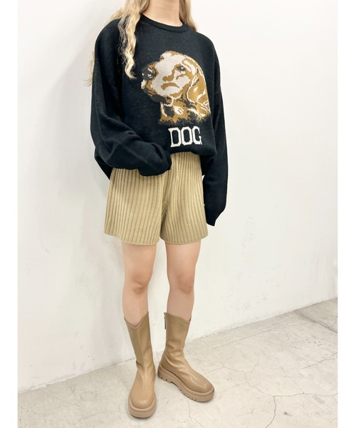 「WC」 長袖ニット FREE ブルー レディース_画像8