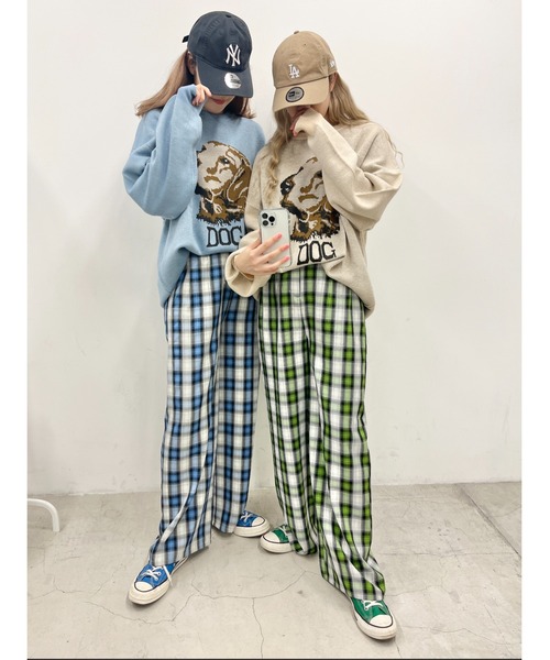 「WC」 長袖ニット FREE ブルー レディース_画像9