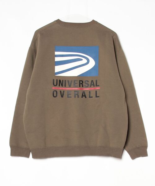 「UNIVERSAL OVERALL」 ワンポイントスウェットカットソー S グリーン メンズ_画像2