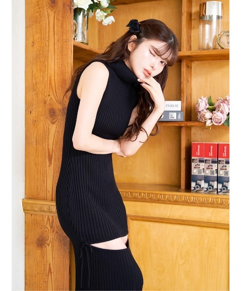 Darich ノースリーブ ニットワンピース グレー Darich（ダーリッチ） ニットワンピース - グレー レディース