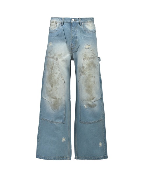 BREATH ジーンズ COATING DOUBLE KNEE DENIM PANTS メンズ レディース