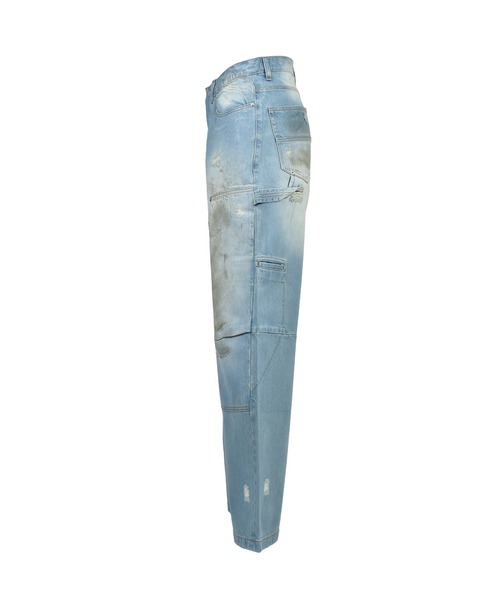 BREATH ジーンズ COATING DOUBLE KNEE DENIM PANTS メンズ レディース