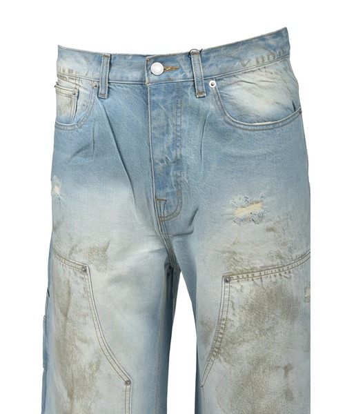 BREATH ジーンズ COATING DOUBLE KNEE DENIM PANTS メンズ レディース