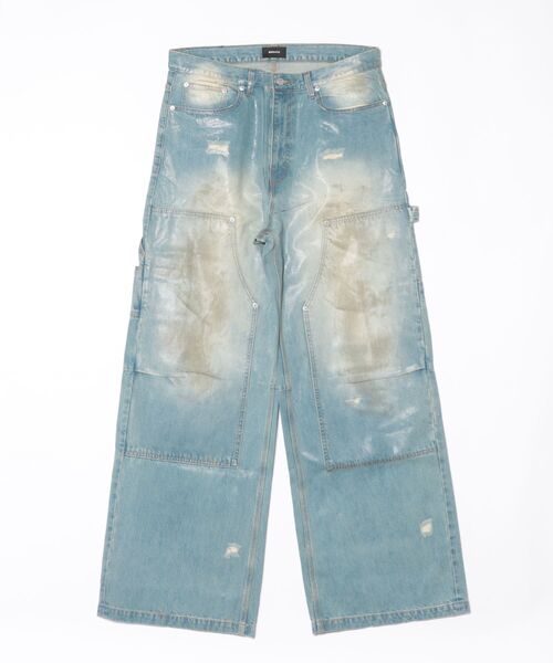 BREATH ジーンズ COATING DOUBLE KNEE DENIM PANTS メンズ レディース