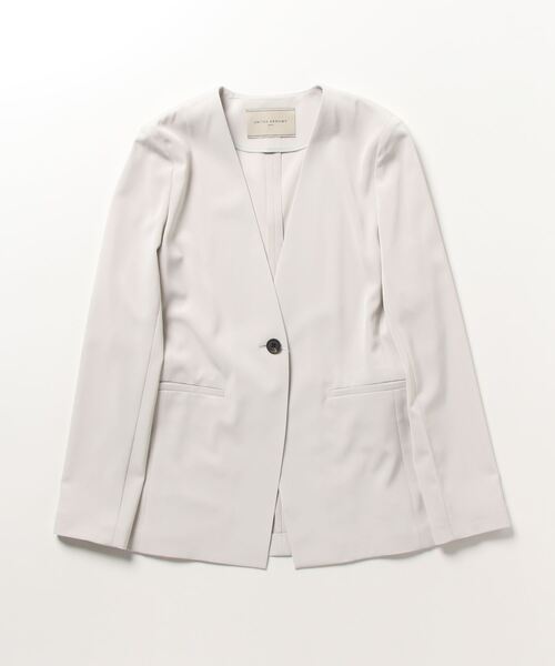 「UNITED ARROWS」 ノーカラージャケット 34 グレー レディース