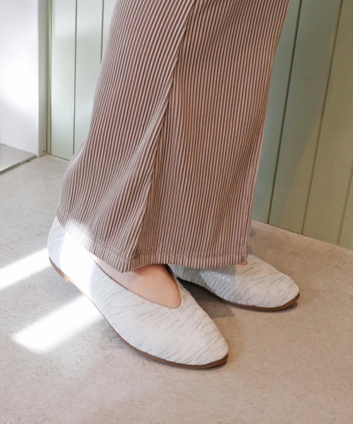 「MODE KAORI」 フラットパンプス 24.5cm キャメル レディース_画像5