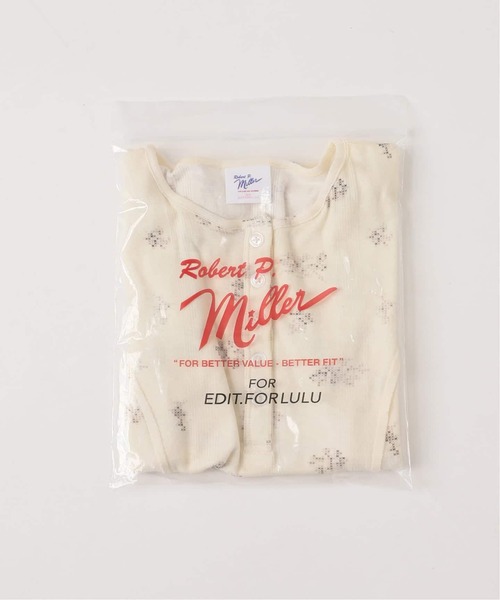 EDIT. FOR LULU【miller×lulu】シアーヘンリーネックTEE EDIT. FOR LULU（エディットフォールル） tシャツ 別注「miller×lulu