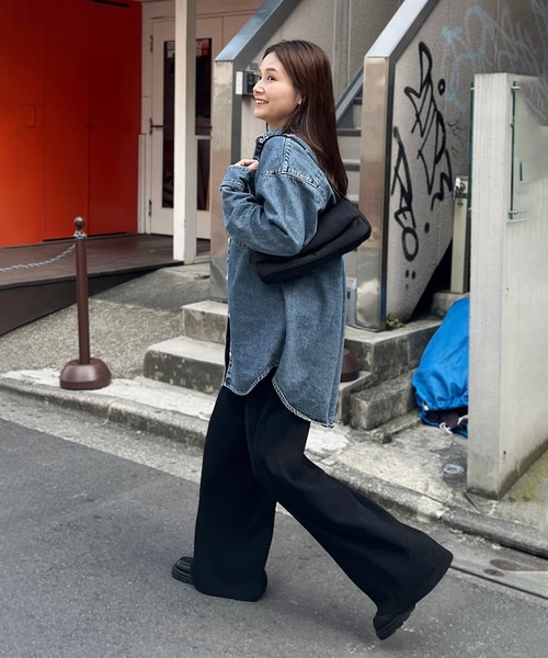 「Levi's」 長袖シャツ MEDIUM ブルー レディースの画像