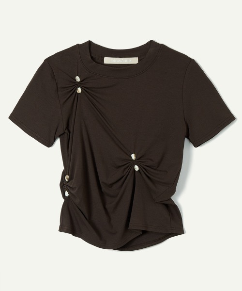 tシャツ Stone Pinched Lyocel Tee / ストーンピンチリヨセルティー レディースの画像
