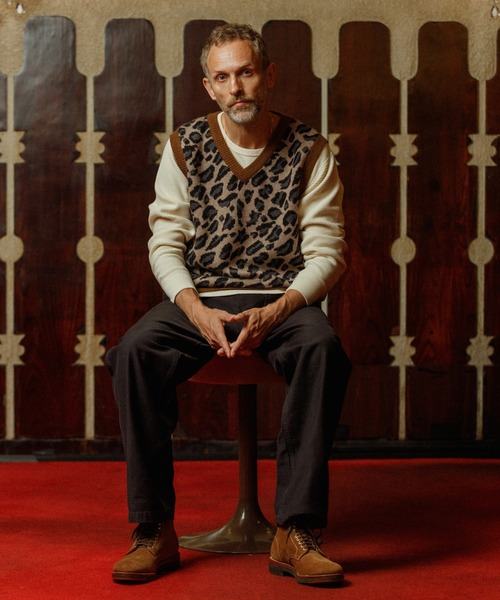 「WILD LIFE TAILOR Adam et Rope'」 ニットベスト L ベージュ系その他 メンズ_画像4