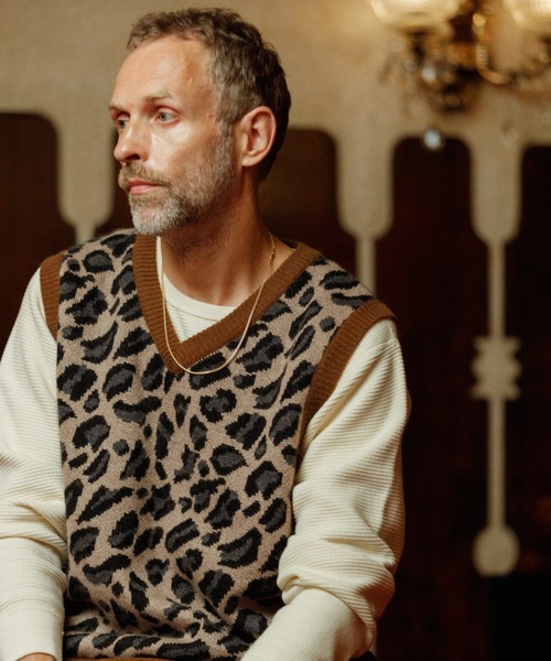 「WILD LIFE TAILOR Adam et Rope'」 ニットベスト L ベージュ系その他 メンズ_画像6