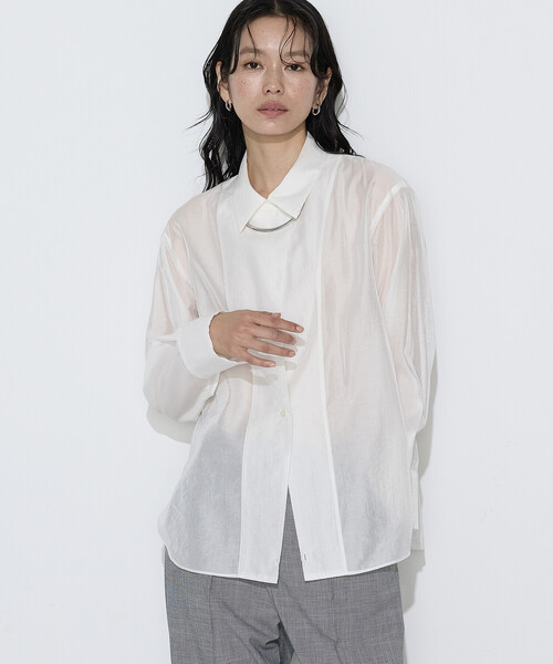 COMME des GARCONS コムコム　シアーブラウス COMME CA（コムサ） ブラウス シャツ シアーキュプラシルク シャツ