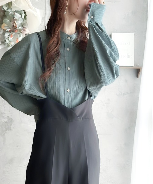 「classicalelf」 長袖ブラウス LARGE ブルー レディース_画像7