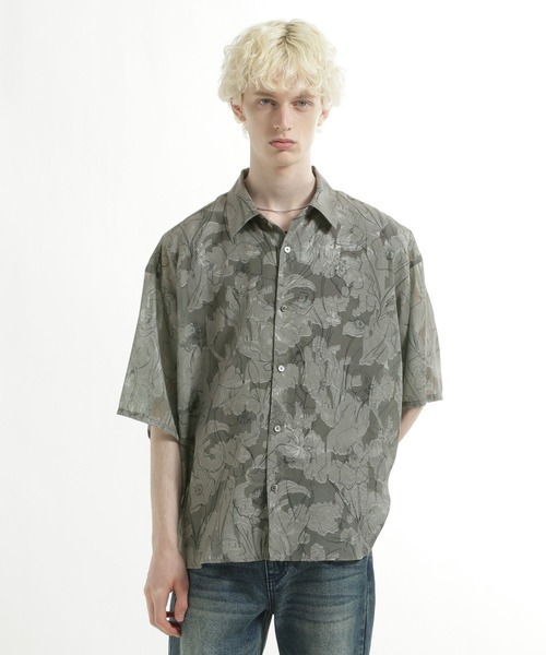 HARE シースルー花柄シャツ (値段交渉は多少可能です) HARE（ハレ） シャツ フラワーシアージャガードシャツ(HARE) メンズ