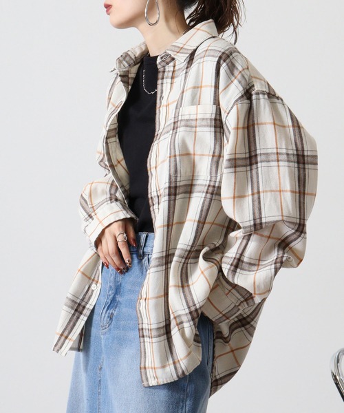 「SUGGESTION」 長袖シャツ L チャコール メンズ_画像2