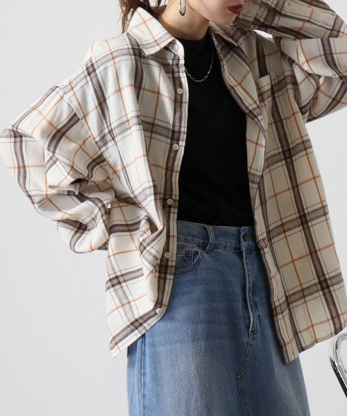 「SUGGESTION」 長袖シャツ L チャコール メンズ_画像3
