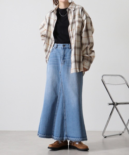 「SUGGESTION」 長袖シャツ L チャコール メンズ_画像5
