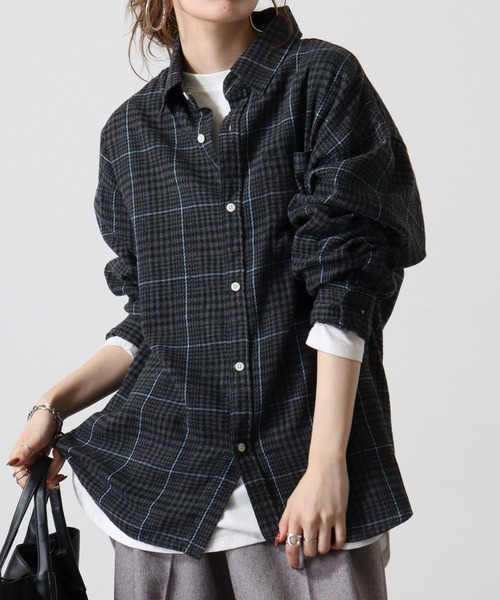 「SUGGESTION」 長袖シャツ L チャコール メンズ_画像7