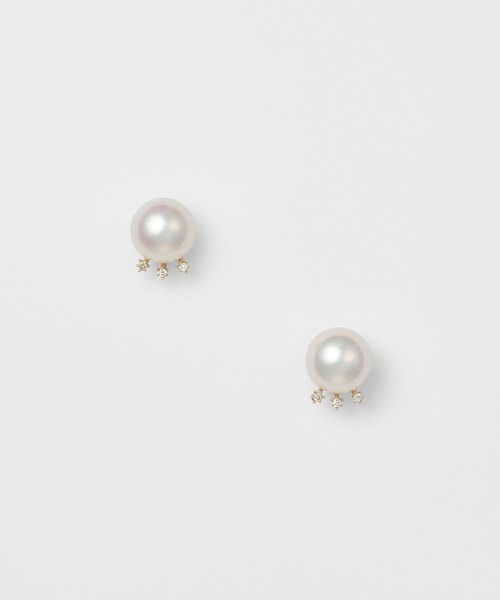 ピアス K10パールピアス（ホワイト） レディースの画像