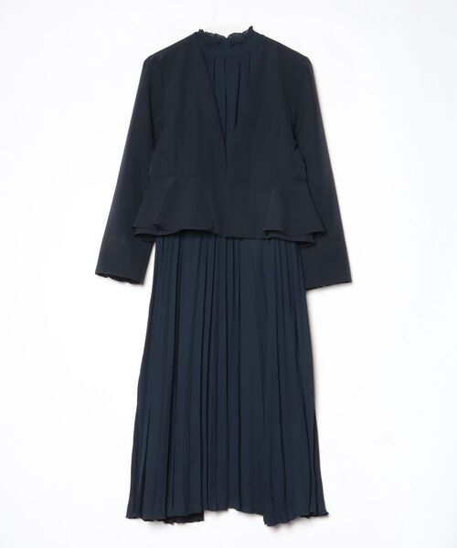 美品　ネイビー L ルイルエブティック　ワンピース RUIRUE BOUTIQUE（ルイルエブティック） コンビワンピース L ネイビー