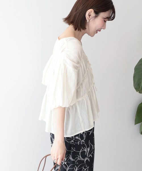 「AMERICAN HOLIC」 半袖ブラウス M ブラック レディース_画像4