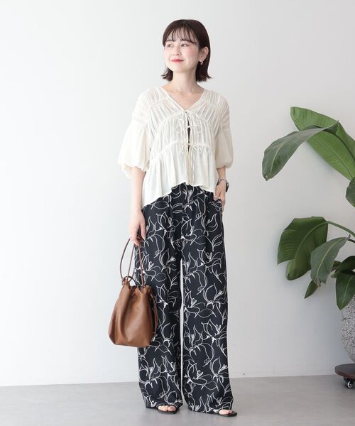 「AMERICAN HOLIC」 半袖ブラウス M ブラック レディース_画像6