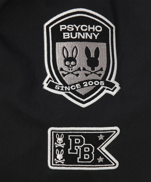 Psycho Bunny（サイコバニー） シャツ ツイルダンプ ワッペン刺繍