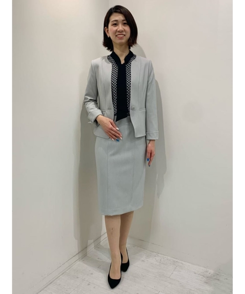 美品　COUP DE CHANCE 洗える 日本製 幾何学柄ボウタイブラウス M COUP DE CHANCE シャツ ブラウス 「洗える/日本製」幾何学柄